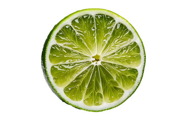 Slice of lime isolated on transparent png