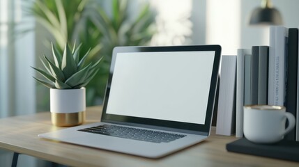 The Laptop on Stylish Desk