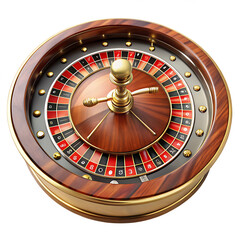 Classic Roulette Wheel with Spinning Ball in Motion
