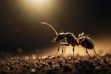 ant on the ground