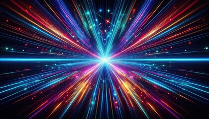 Naklejka premium a laser lights shoot from the sky