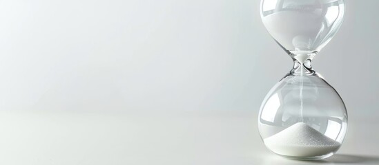 modern hourglass concept on white background. Hourglass time concept for business deadlines