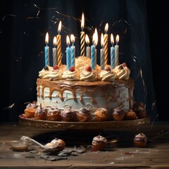 cake with candles