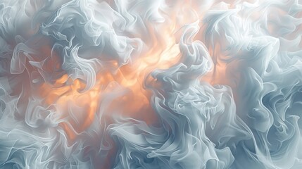 Fototapeta premium Mesmerizing abstract background of swirling billowing smoke and cascading flames in a dynamic moody atmosphere Ethereal surreal and captivating digital texture and pattern with a vibrant glowing