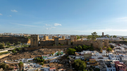 Vista aérea del castillo de Alcalá de Guadaíra en la provincia de Sevilla, Andalucía