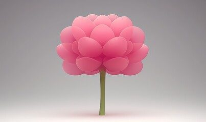 pink rose on a white background