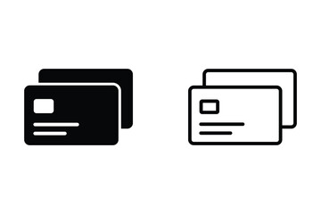 Credit card icon set. Atm card vector design. Credit card payment icon vector