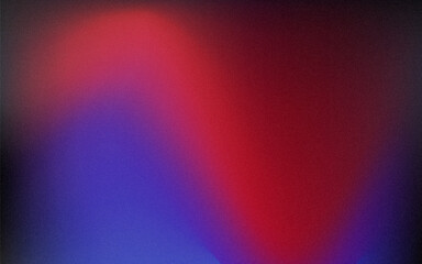 Abstract red and blue wave liquid background. Gradient mesh effect bright color blend. Blurred fluid colorful mix fluid and grain grunge texture gradation, vector noise blur abstract background