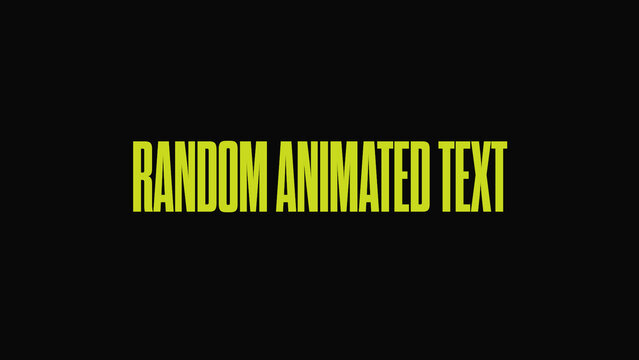 Random Character Text Animated In