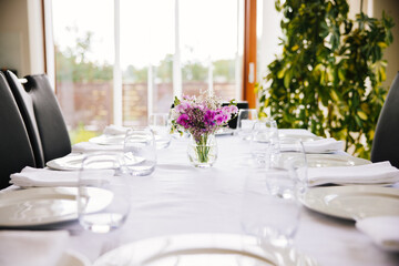 table setting for a dinner