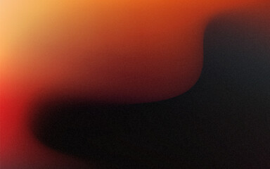 Abstract black and orange liquid background. Gradient mesh effect bright color blend. Blurred fluid colorful mix fluid and grain grunge texture gradation, vector noise blur abstract background