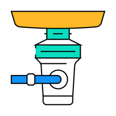 garbage disposal line icon vector. garbage disposal sign. isolated symbol illustration