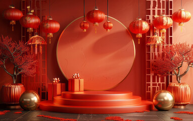 Retro e-commerce product display background