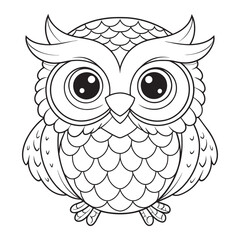 owl coloring page for kids