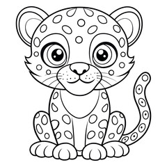 panther vector art for coloring page