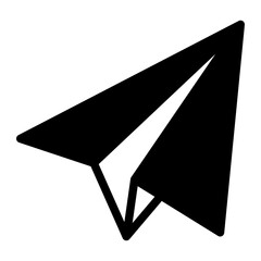 Paper Plane start up vector icon illustration 