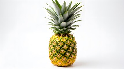 Minimalist Pineapple Macro Shot on White Background