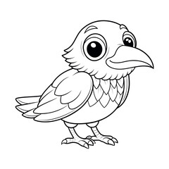 Obraz premium crow coloring page for kids