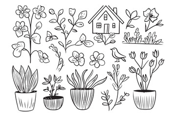 Elegant Hand-Drawn Floral Designs.