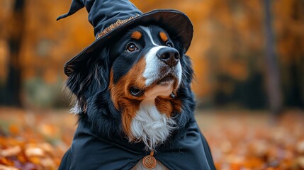 Halloween concept with dog
