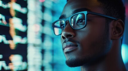 African American investors engaging in AI-powered digital currency trading, optimizing returns through smart algorithms