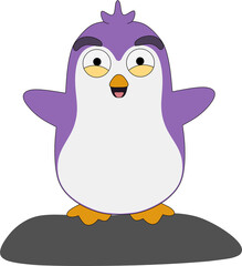 Penguin cartoon illustration 