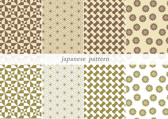 シンプルな和柄のセット_分銅繋