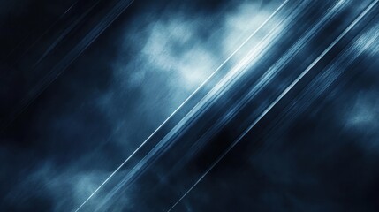 Obraz premium Clean and modern abstract background in dark blue with diagonal lines and a central blank space.