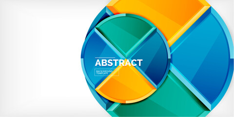 Obraz premium Triangle circles background. Vector Illustration For Wallpaper, Banner, Background, Card, Book Illustration, landing page