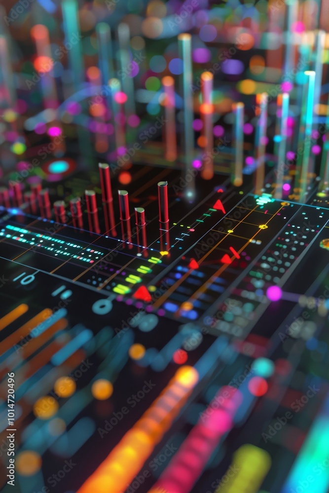 Poster marketing data in a conceptual visualization.