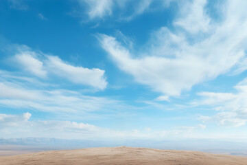 Minimalist and visually striking image of a solitary figure silhouetted against an open vast landscape with a boundless horizon