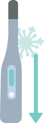 Cold thermometer illustration