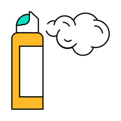 aerosol spray line icon vector. aerosol spray sign. isolated symbol illustration