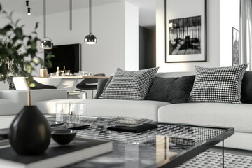 Sophisticated Black Living Room Design