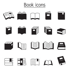 Book icon set vector illustration