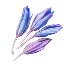 Naklejka premium Elegant blue and purple petals displaying soft natural beauty