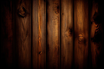 Empty Wooden Plank with Blurred Nature Background for Product Display