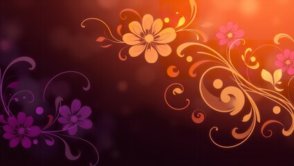 Stunning Abstract Background Featuring Floral Swirls: Perfect for Digital Art