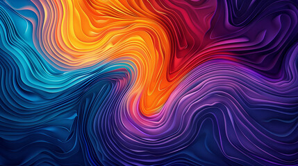 Fototapeta premium Abstract Wavy Pattern in Vibrant Hues