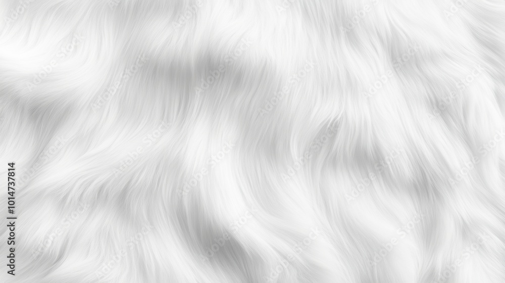 Fototapete white fluffy wool background with a smooth texture, bunny-inspired design template, ample space for 