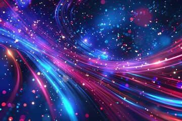 Dynamic New Year's Background with Neon Lights for Modern Event Designs