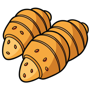 recommend clip art: croissants' food vector illustration.