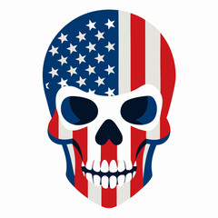 Edgy American Flag Skull Vector Art: Bold & Unique Designs