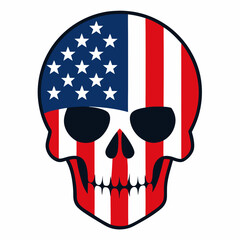Edgy American Flag Skull Vector Art: Bold & Unique Designs