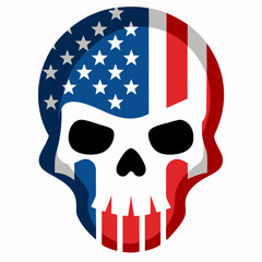 Edgy American Flag Skull Vector Art: Bold & Unique Designs