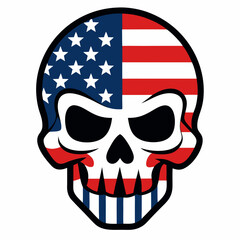 Edgy American Flag Skull Vector Art: Bold & Unique Designs