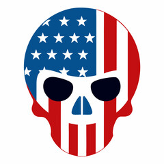 Edgy American Flag Skull Vector Art: Bold & Unique Designs
