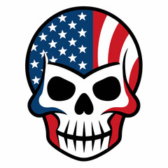 Edgy American Flag Skull Vector Art: Bold & Unique Designs