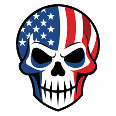 Edgy American Flag Skull Vector Art: Bold & Unique Designs