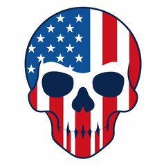 Edgy American Flag Skull Vector Art: Bold & Unique Designs